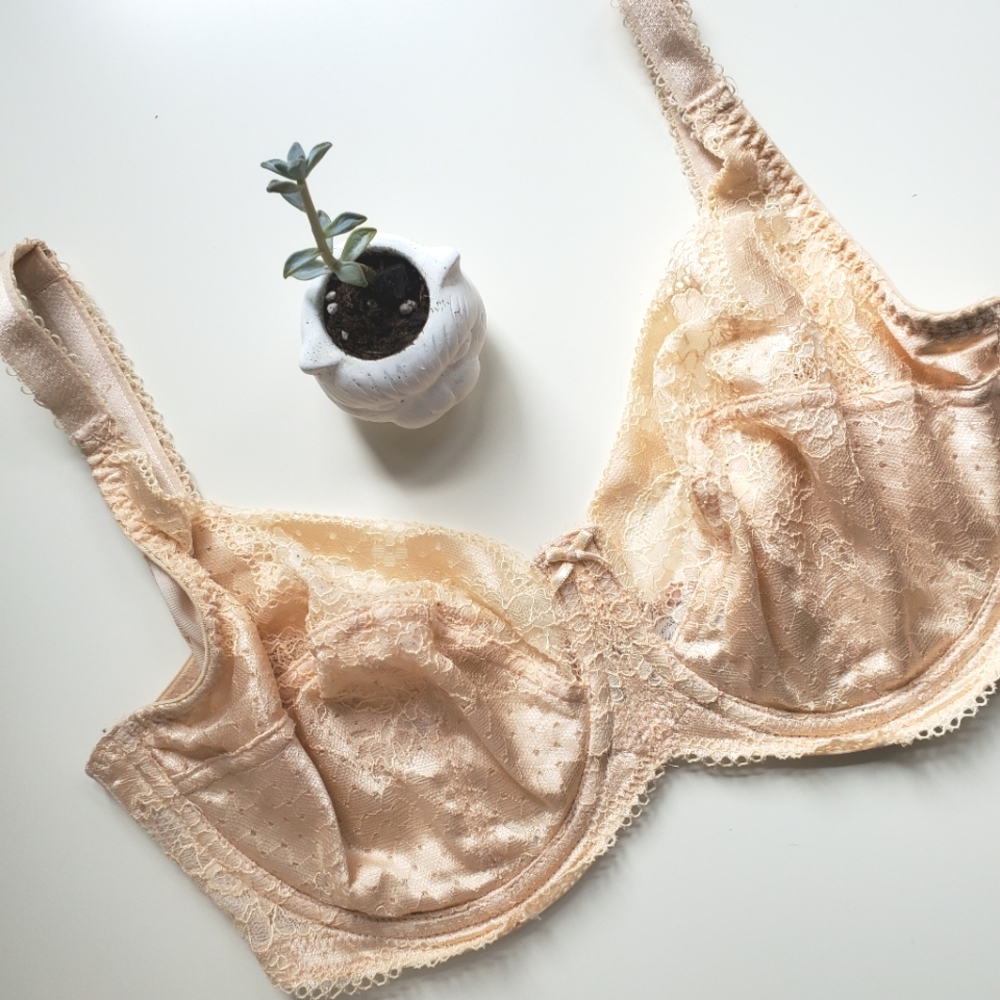 PANACHE 30FF Nude Peach Lace Underwire Soft Bra